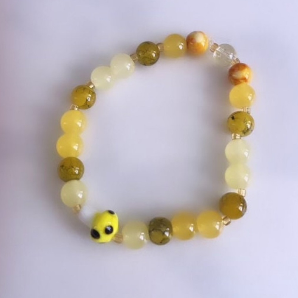 Yellow Mushroom  Bracelet